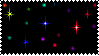 Rainbow stars stamp