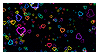 Rainbow hearts stamp